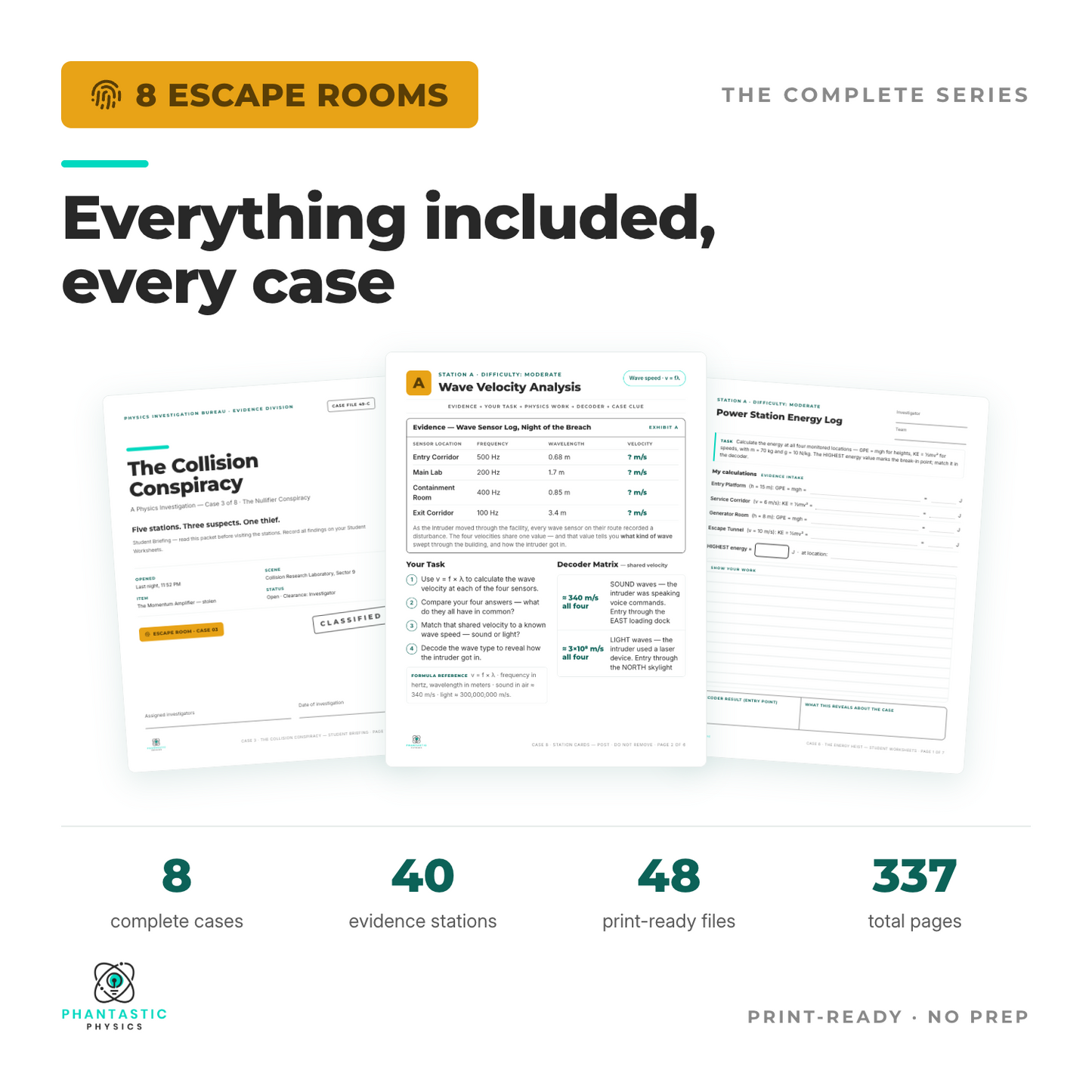 Everything included - 48 print-ready PDF files with 337 total pages